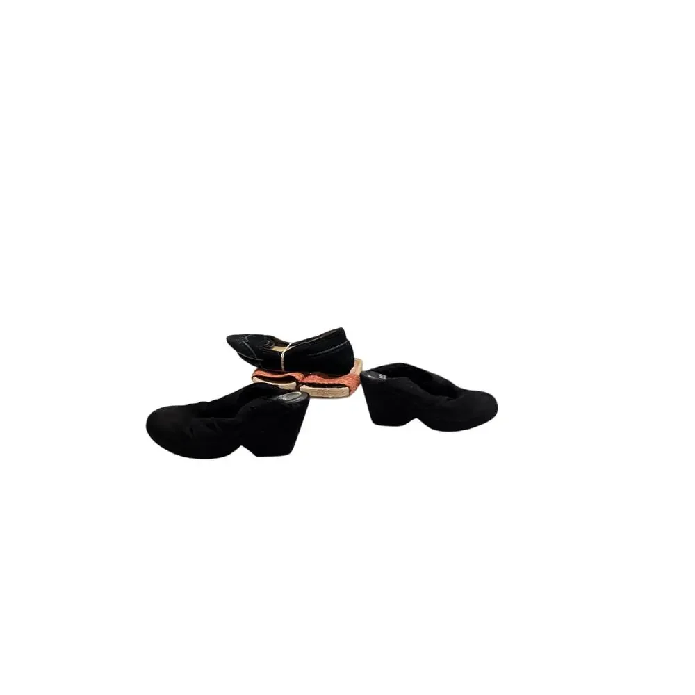 Eileen Fisher Black Suede Ankle Booties | Made in Italy | Women’s US 8.5-9
